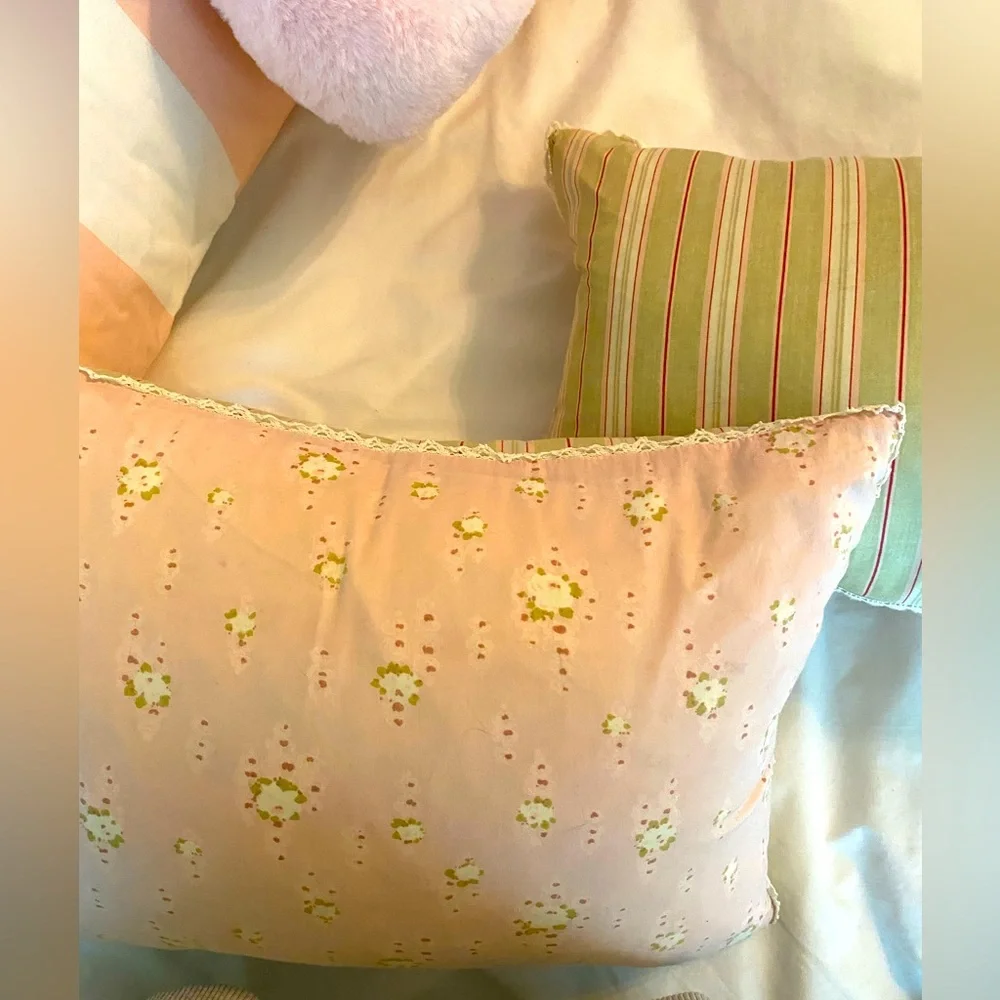 Set of 2 Boutique Feather filled pillows for Nursery or Child’s room 12x16